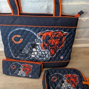 NFL Navy and Orange Shoulder Bag Set